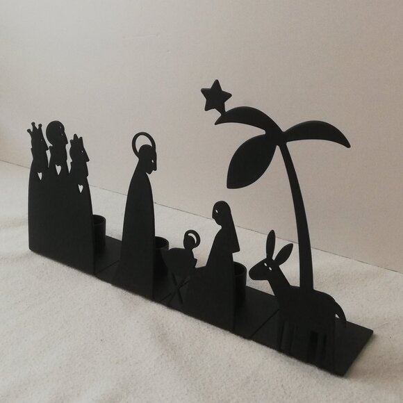 Ljsstake Nativity Scene Candle Holder Set of 4 - Picture 5 of 7